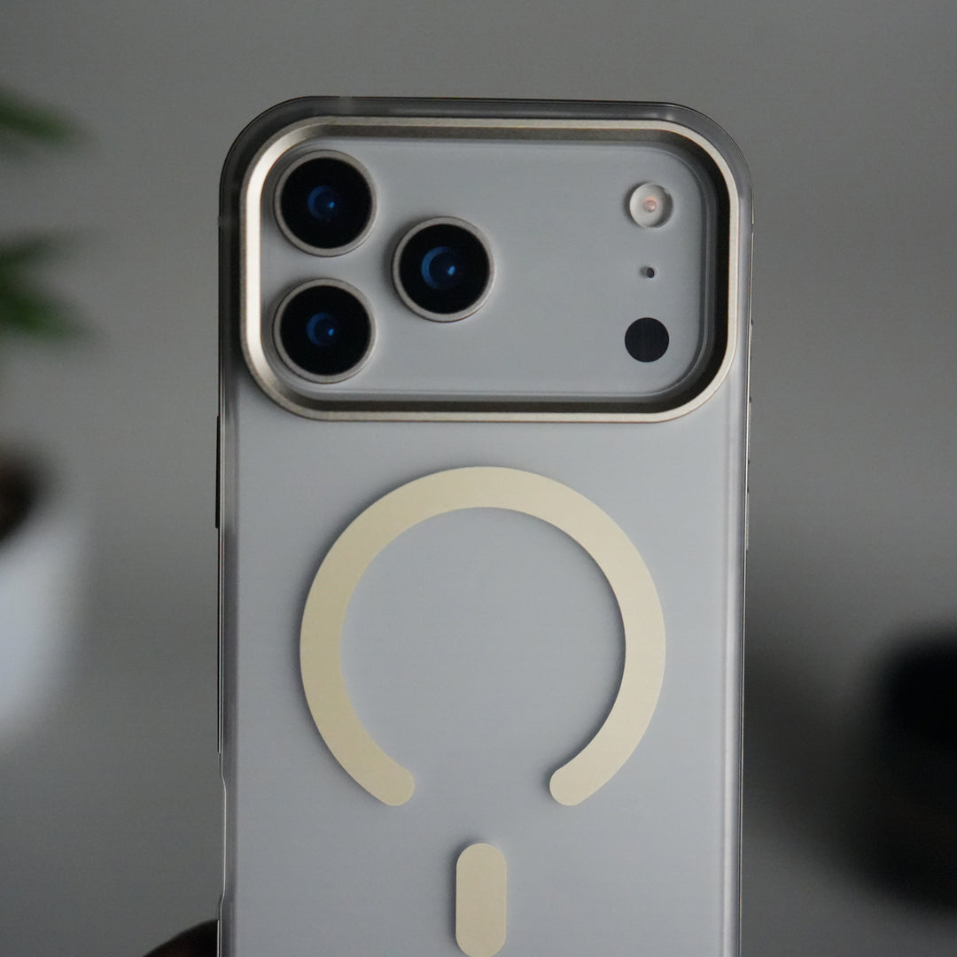iPhone 17 Pro Max Frosted Magnetic Case | Aluminum Frame with MagSafe Ring & Metal Camera Guard