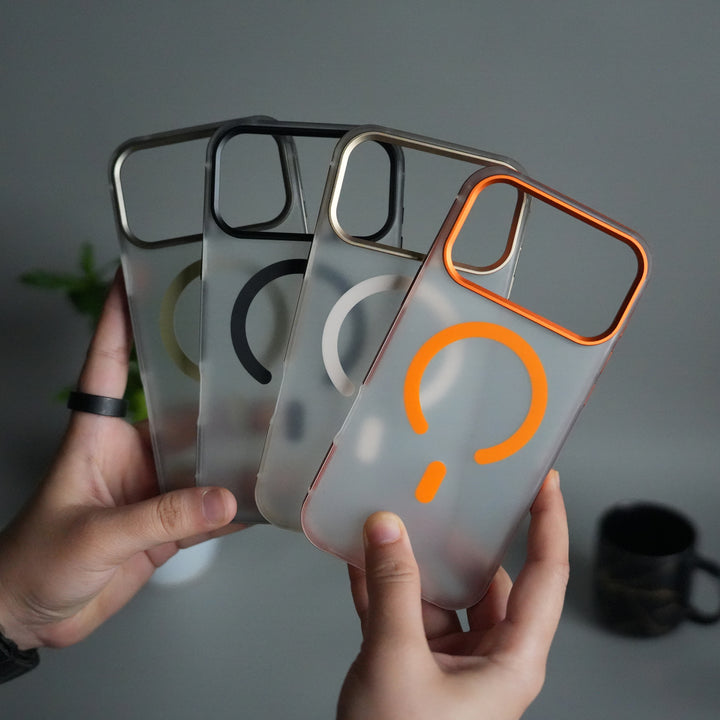 iPhone 17 Pro Max Frosted Magnetic Case | Aluminum Frame with MagSafe Ring & Metal Camera Guard