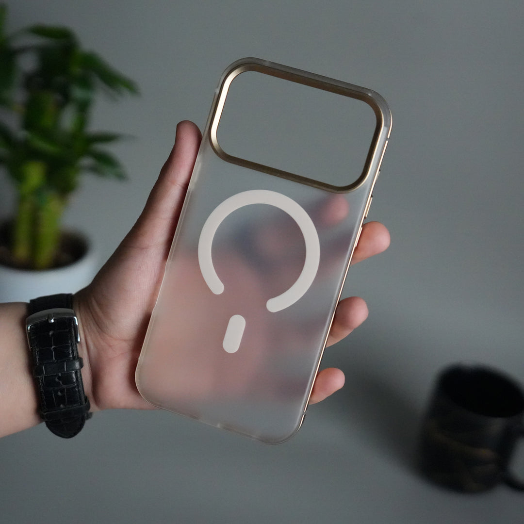 iPhone 17 Pro Max Frosted Magnetic Case | Aluminum Frame with MagSafe Ring & Metal Camera Guard