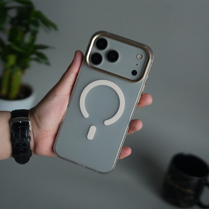 iPhone 17 Pro Max Frosted Magnetic Case | Aluminum Frame with MagSafe Ring & Metal Camera Guard