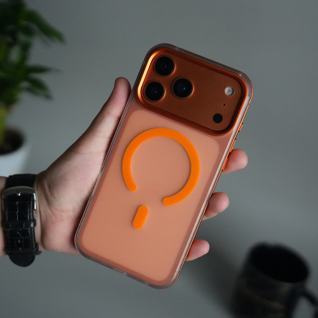 iPhone 17 Pro Max Frosted Magnetic Case | Aluminum Frame with MagSafe Ring & Metal Camera Guard