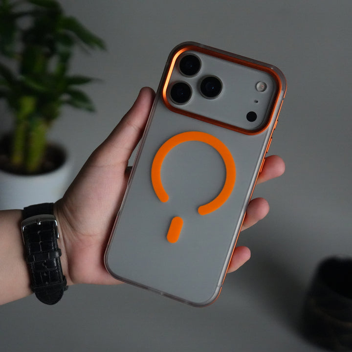 iPhone 17 Pro Max Frosted Magnetic Case | Aluminum Frame with MagSafe Ring & Metal Camera Guard