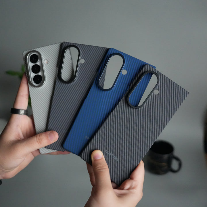 Galaxy Z Fold 7 Carbon Fiber Texture Back Case with Front Membrane | Ultra-Thin Protective Cover