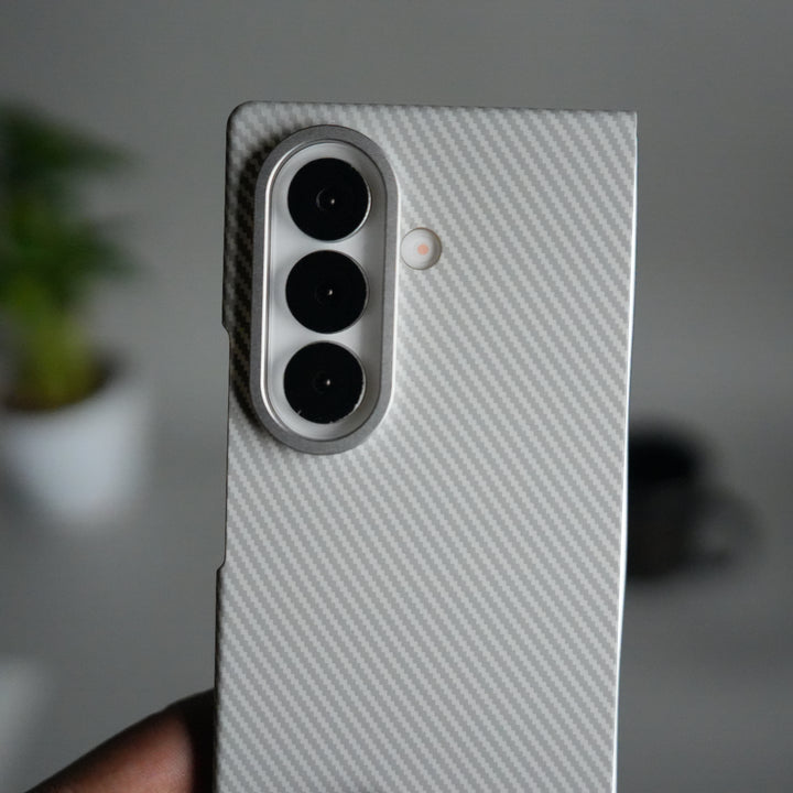 Galaxy Z Fold 7 Carbon Fiber Texture Back Case with Front Membrane | Ultra-Thin Protective Cover