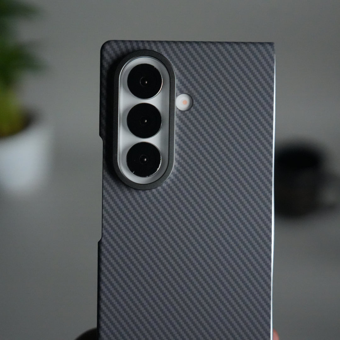 Galaxy Z Fold 7 Carbon Fiber Texture Back Case with Front Membrane | Ultra-Thin Protective Cover