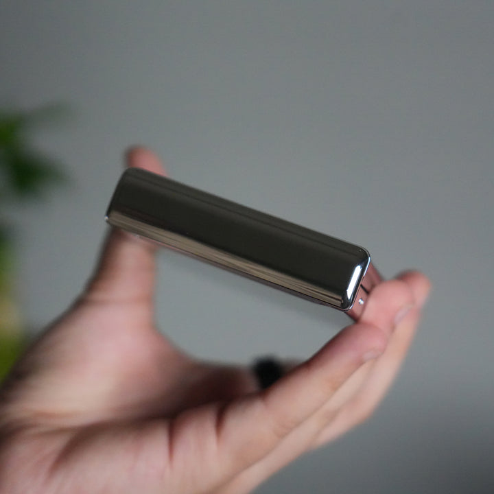 Galaxy Z Flip 7 Chrome Plated Clear Glass Case | Luxury Transparent Cover with Hinge Protection