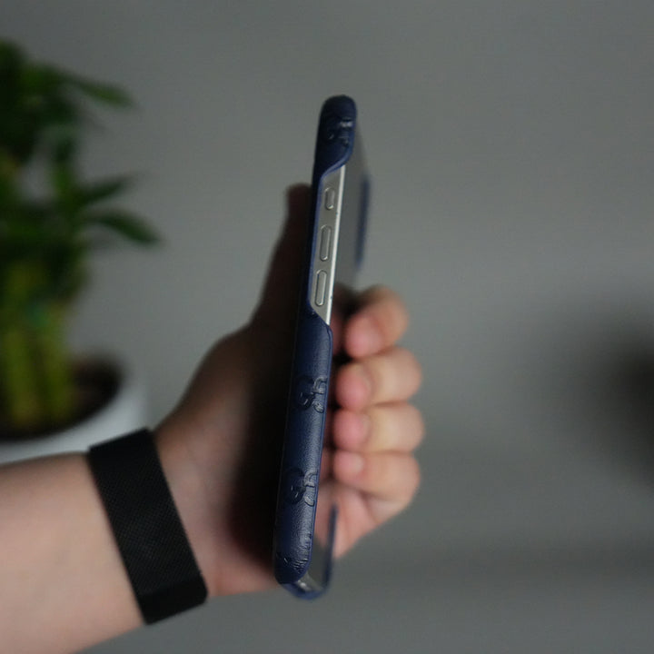 iPhone 17 Luxury GG Fashion Leather Brand Case Cover