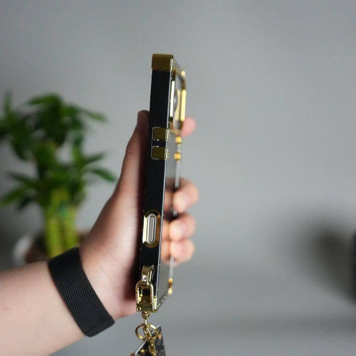 iPhone 17 Series Luxury Branded Trunk Case Cover With Chain