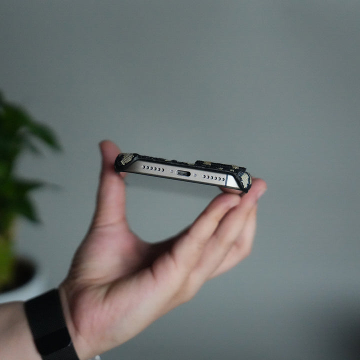 iPhone 17 Series Luxury Brand CD Belt Pattern Case Cover (Blue)