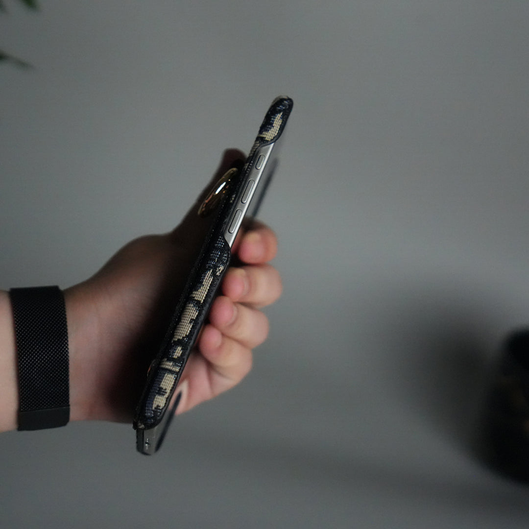 iPhone 17 Series Luxury Brand CD Belt Pattern Case Cover (Blue)