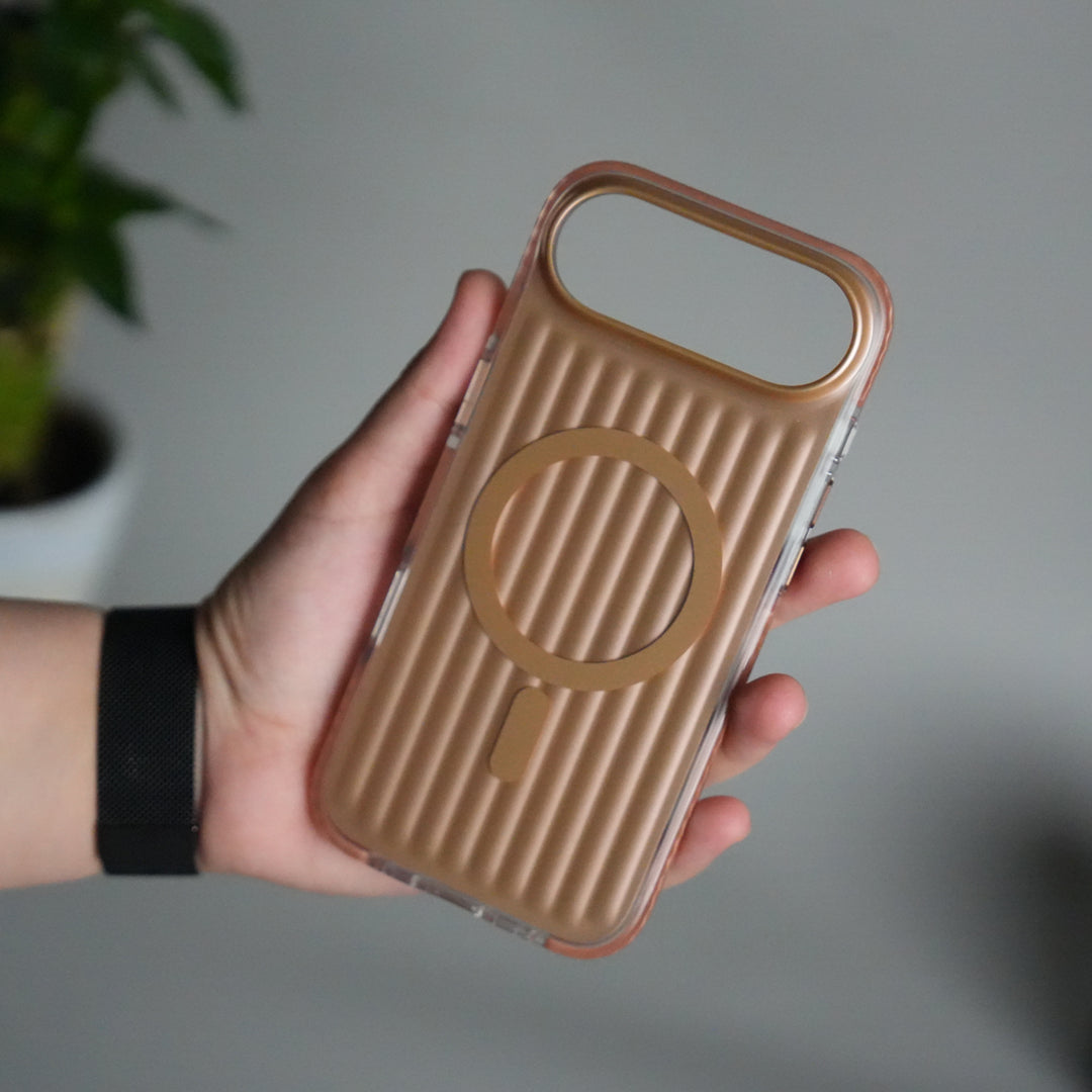 iPhone 17 Air MagSafe Suitcase Design Cover | Shockproof Ribbed Back Cover