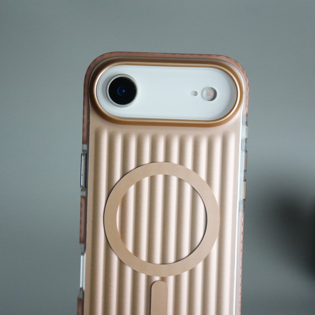 iPhone 17 Air MagSafe Suitcase Design Cover | Shockproof Ribbed Back Cover