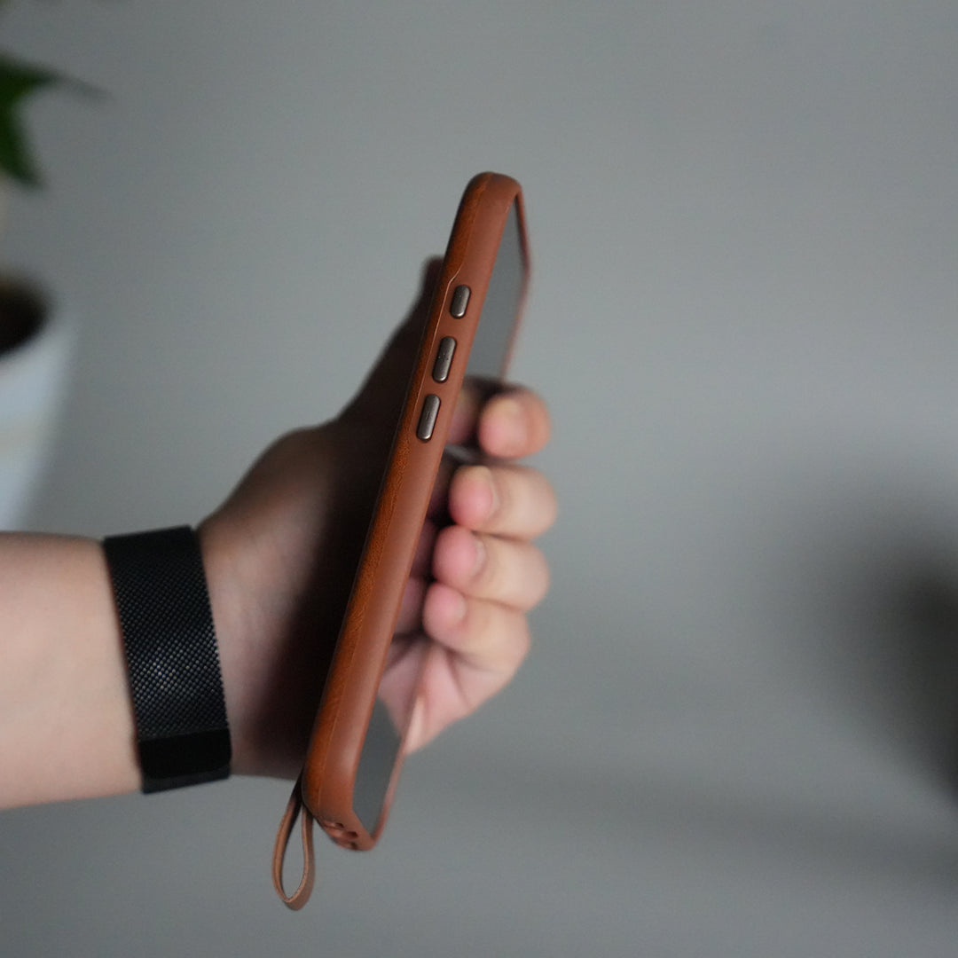 iPhone 17 Luxury Leather MagSafe Case | Metal Ring Stand and Grip Holder Cover