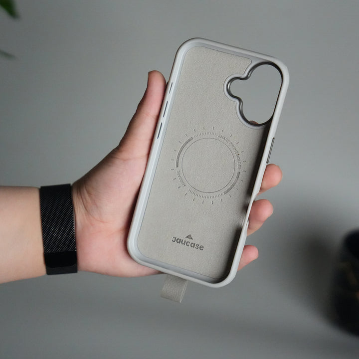 iPhone 17 Luxury Leather MagSafe Case | Metal Ring Stand and Grip Holder Cover