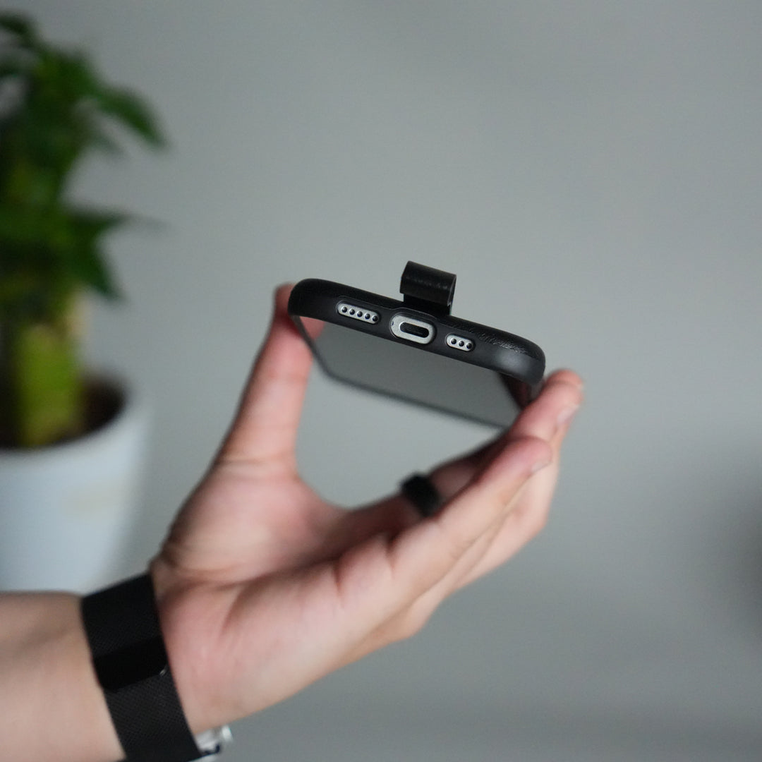 iPhone 17 Luxury Leather MagSafe Case | Metal Ring Stand and Grip Holder Cover