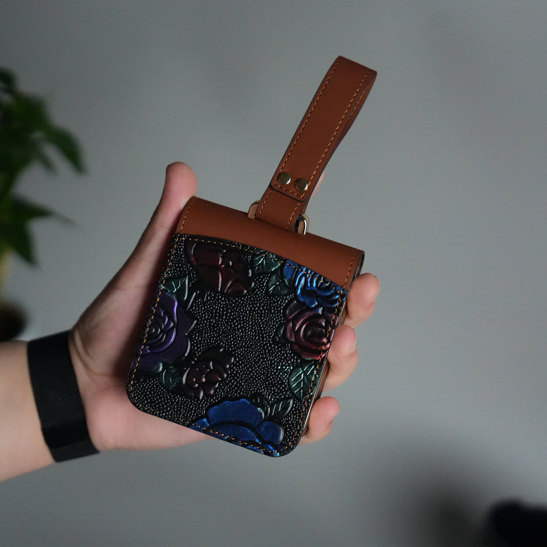 Samsung Galaxy Z Flip 7 3D Flower Design Cover With Front Screen Protection Glass