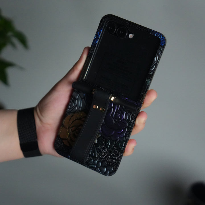 Samsung Galaxy Z Flip 7 3D Flower Design Cover With Front Screen Protection Glass