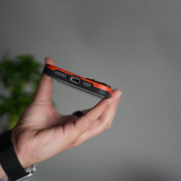 iPhone Luxury Brand HRMS New Strap Holder Case Cover Orange