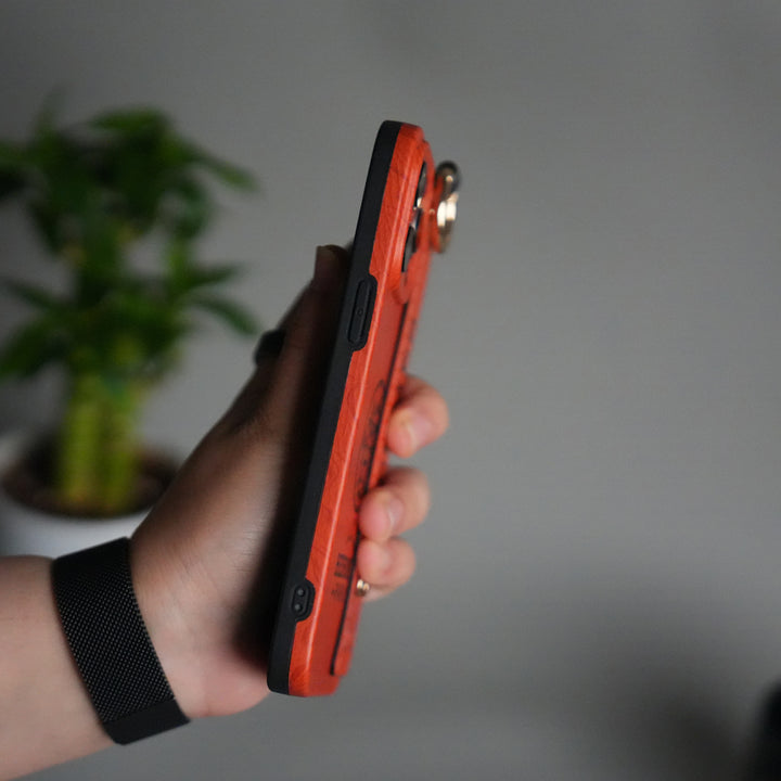 iPhone Luxury Brand HRMS New Strap Holder Case Cover Orange