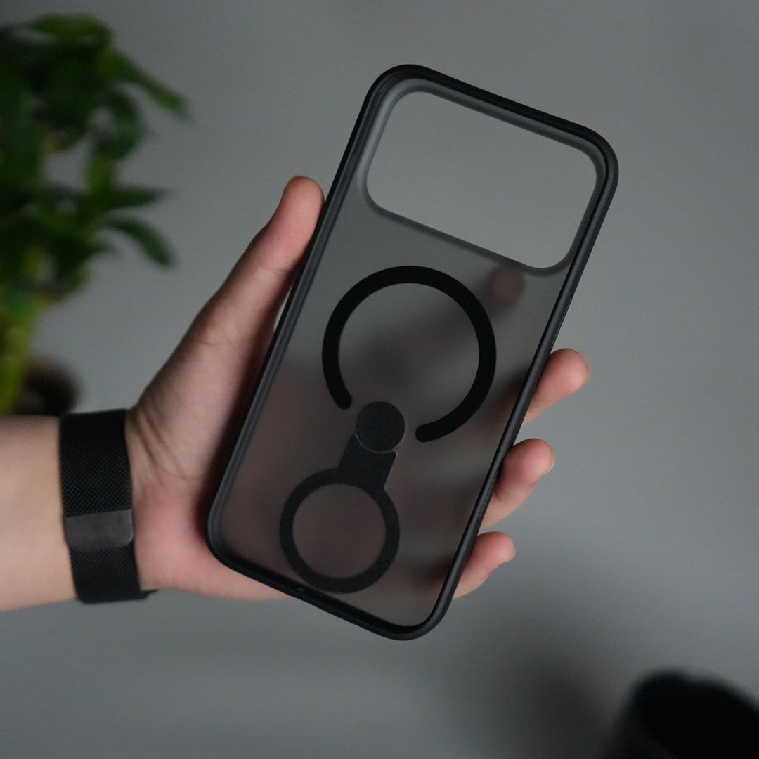 iPhone 17 Pro Max Magnetic Ring Stand Case | Frosted Shockproof Back Cover with Metal Kickstand & MagSafe Support
