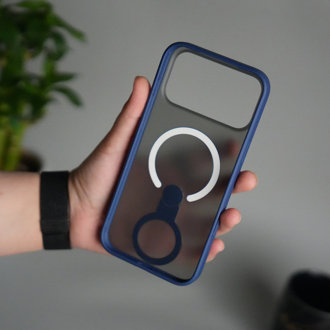 iPhone 17 Pro Max Magnetic Ring Stand Case | Frosted Shockproof Back Cover with Metal Kickstand & MagSafe Support