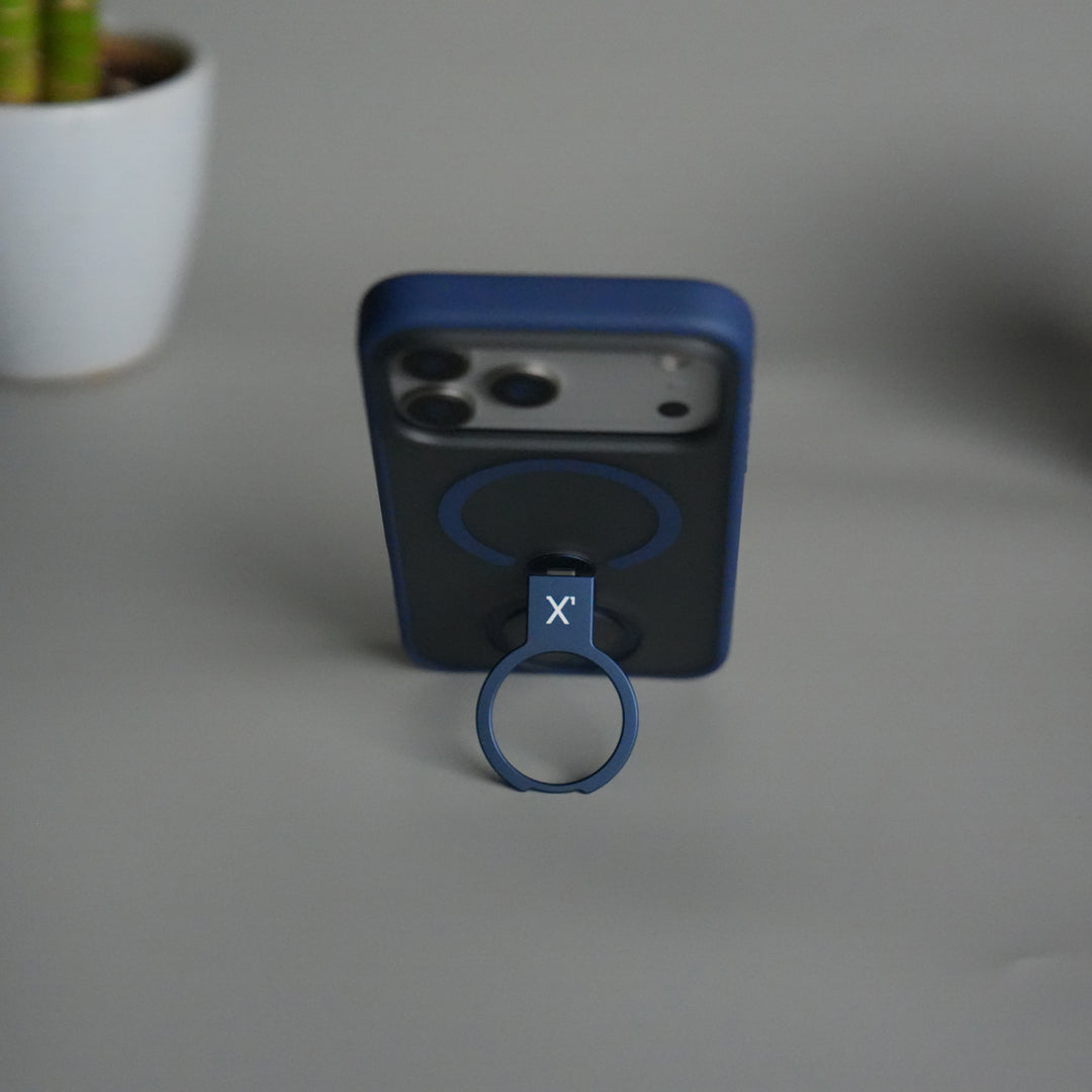 iPhone 17 Pro Max Magnetic Ring Stand Case | Frosted Shockproof Back Cover with Metal Kickstand & MagSafe Support