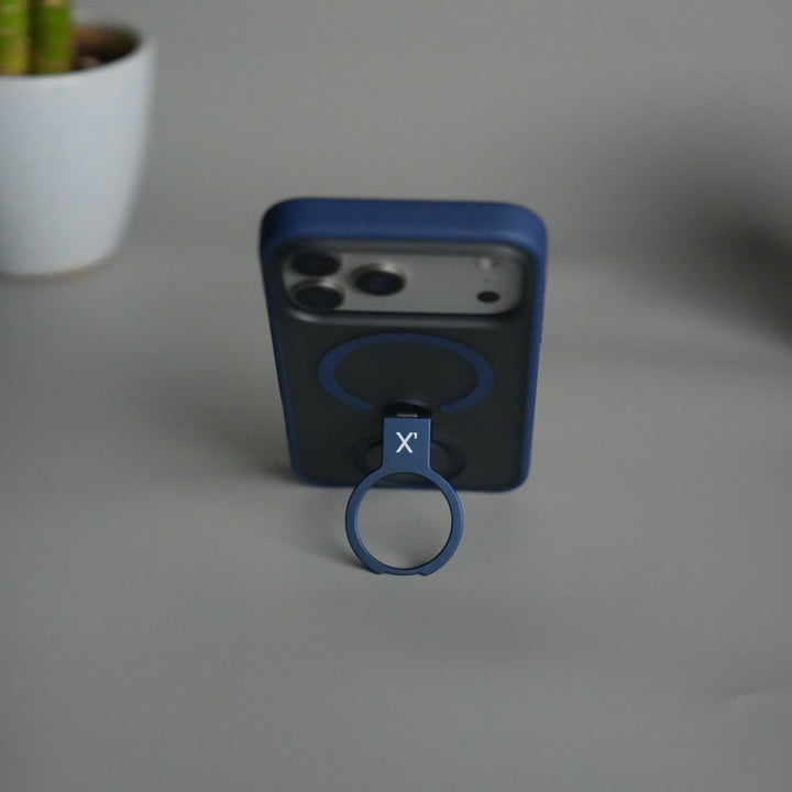 iPhone 17 Pro Max Magnetic Ring Stand Case | Frosted Shockproof Back Cover with Metal Kickstand & MagSafe Support