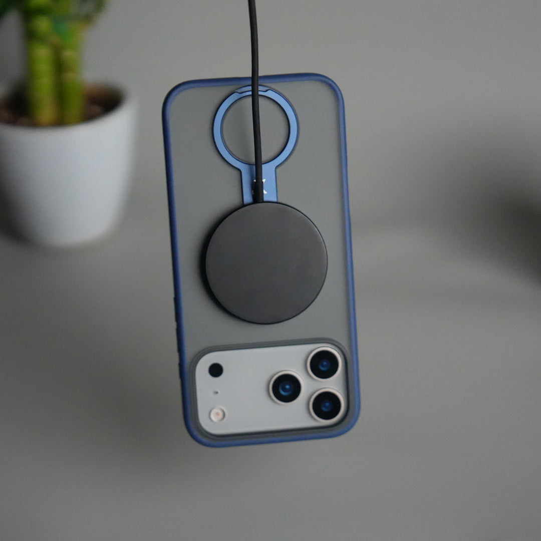 iPhone 17 Pro Max Magnetic Ring Stand Case | Frosted Shockproof Back Cover with Metal Kickstand & MagSafe Support