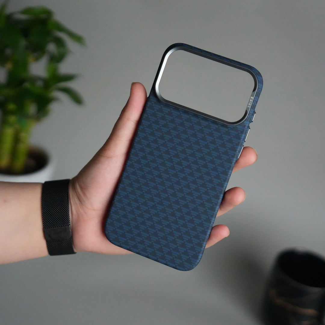 iPhone 17 Series Houndstooth Pattern Case | Slim Hard Back Cover | Matte Finish Protective Case with MagSafe