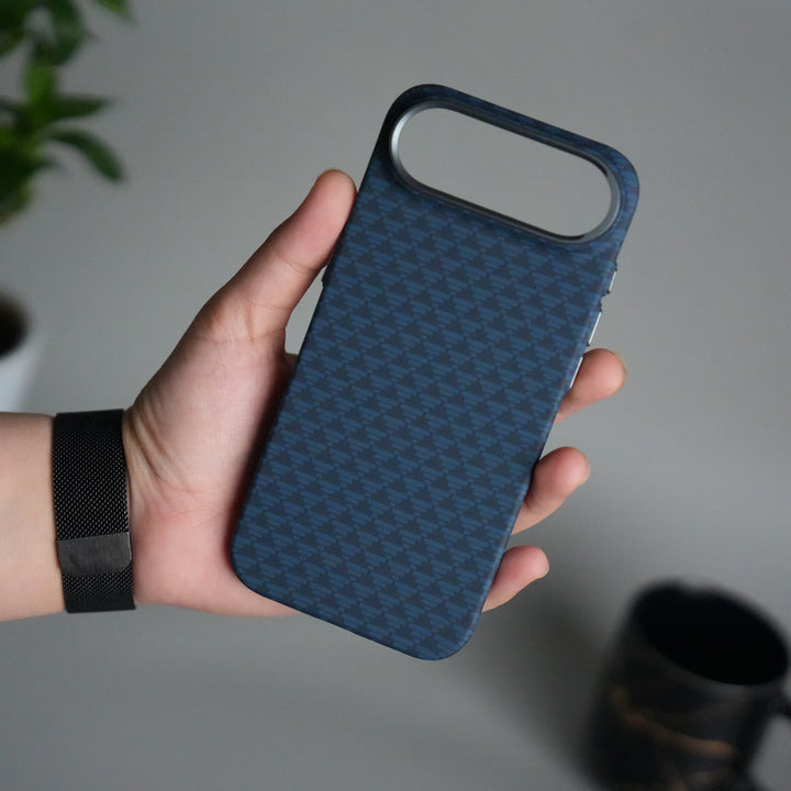 iPhone 17 Series Houndstooth Pattern Case | Slim Hard Back Cover | Matte Finish Protective Case with MagSafe