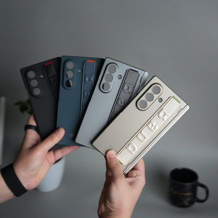 Samsung Galaxy Z Fold 7 Band Case | Slim Protective Hinge Cover with Hand Strap | Premium Kickstand Case