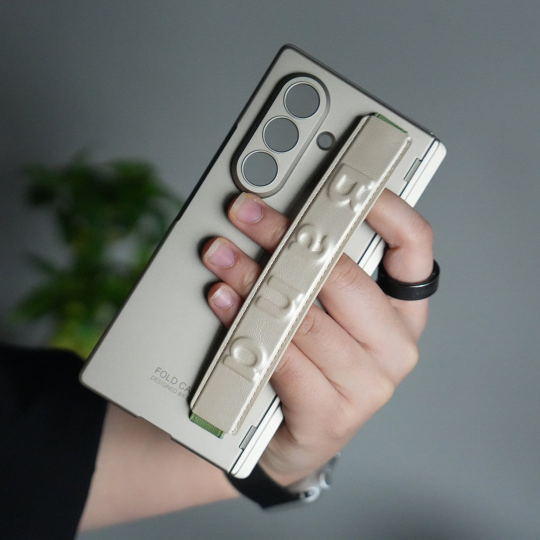 Samsung Galaxy Z Fold 7 Band Case | Slim Protective Hinge Cover with Hand Strap | Premium Kickstand Case