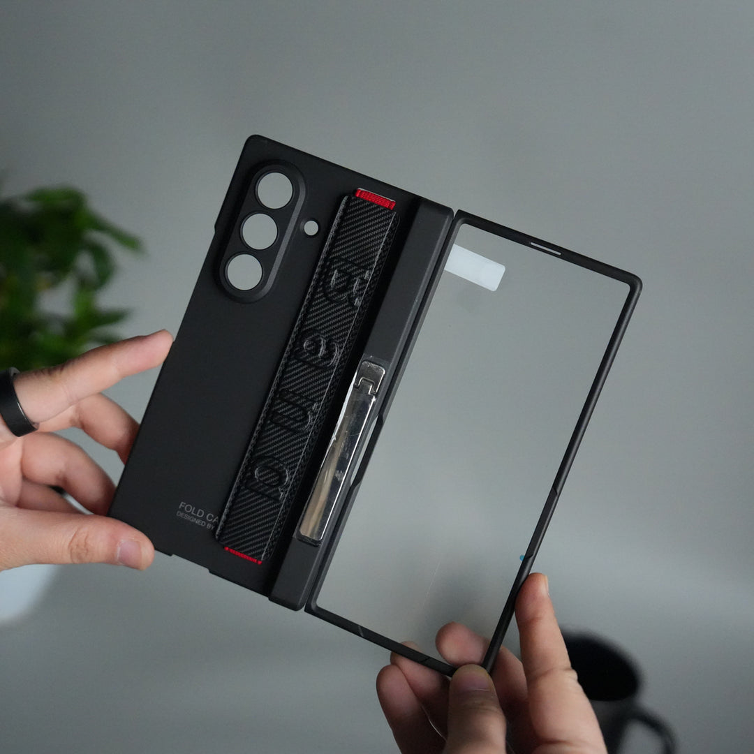 Samsung Galaxy Z Fold 7 Band Case | Slim Protective Hinge Cover with Hand Strap | Premium Kickstand Case