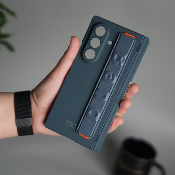 Samsung Galaxy Z Fold 7 Band Case | Slim Protective Hinge Cover with Hand Strap | Premium Kickstand Case