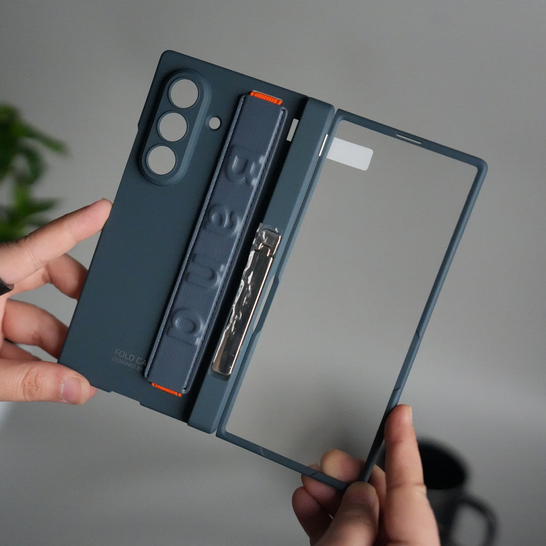 Samsung Galaxy Z Fold 7 Band Case | Slim Protective Hinge Cover with Hand Strap | Premium Kickstand Case