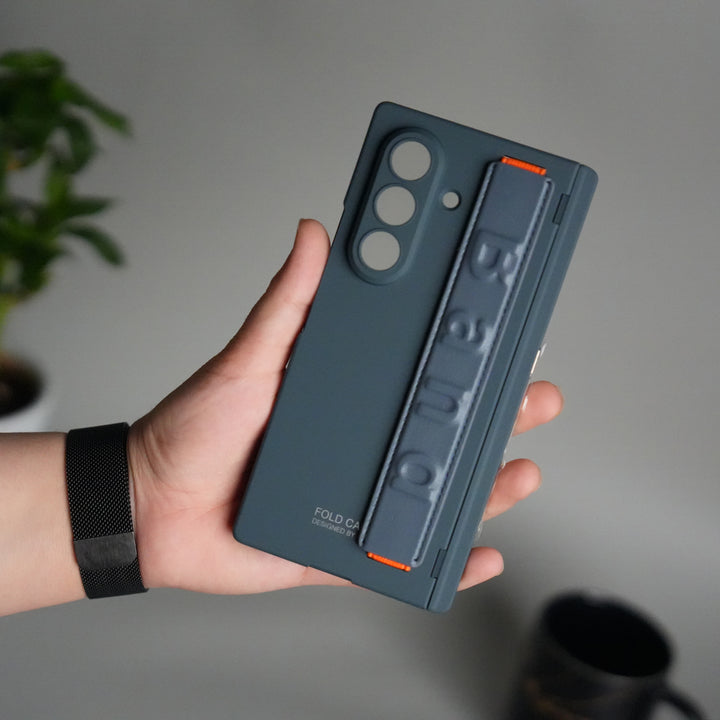 Samsung Galaxy Z Fold 7 Band Case | Slim Protective Hinge Cover with Hand Strap | Premium Kickstand Case