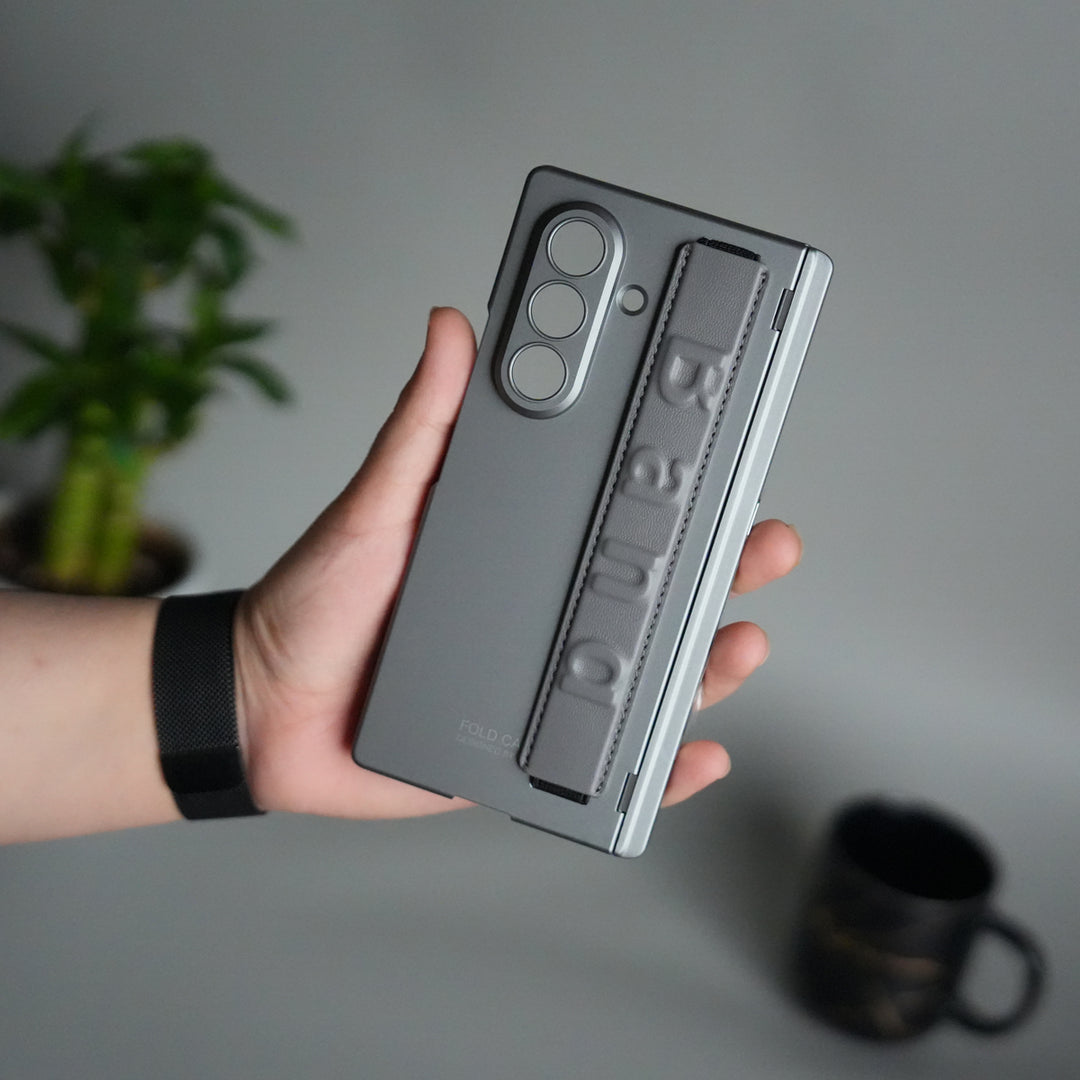 Samsung Galaxy Z Fold 7 Band Case | Slim Protective Hinge Cover with Hand Strap | Premium Kickstand Case