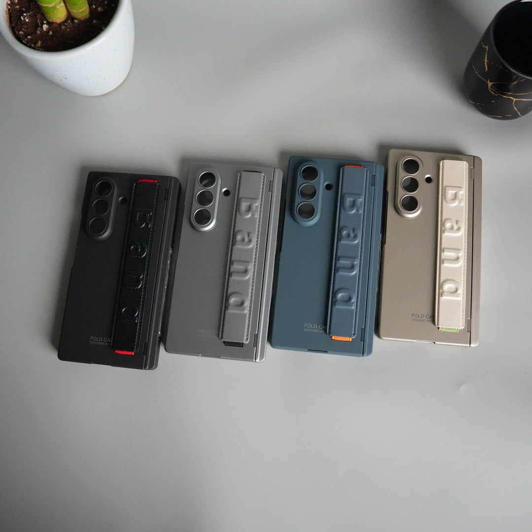 Samsung Galaxy Z Fold 7 Band Case | Slim Protective Hinge Cover with Hand Strap | Premium Kickstand Case