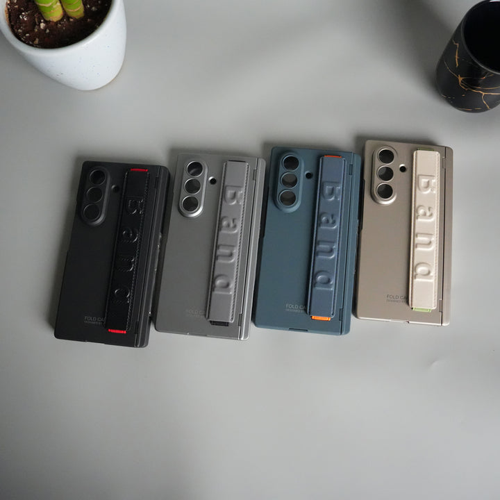 Samsung Galaxy Z Fold 7 Band Case | Slim Protective Hinge Cover with Hand Strap | Premium Kickstand Case