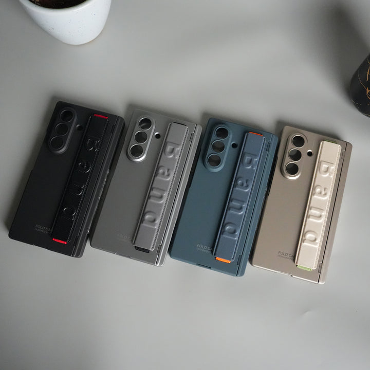 Samsung Galaxy Z Fold 7 Band Case | Slim Protective Hinge Cover with Hand Strap | Premium Kickstand Case