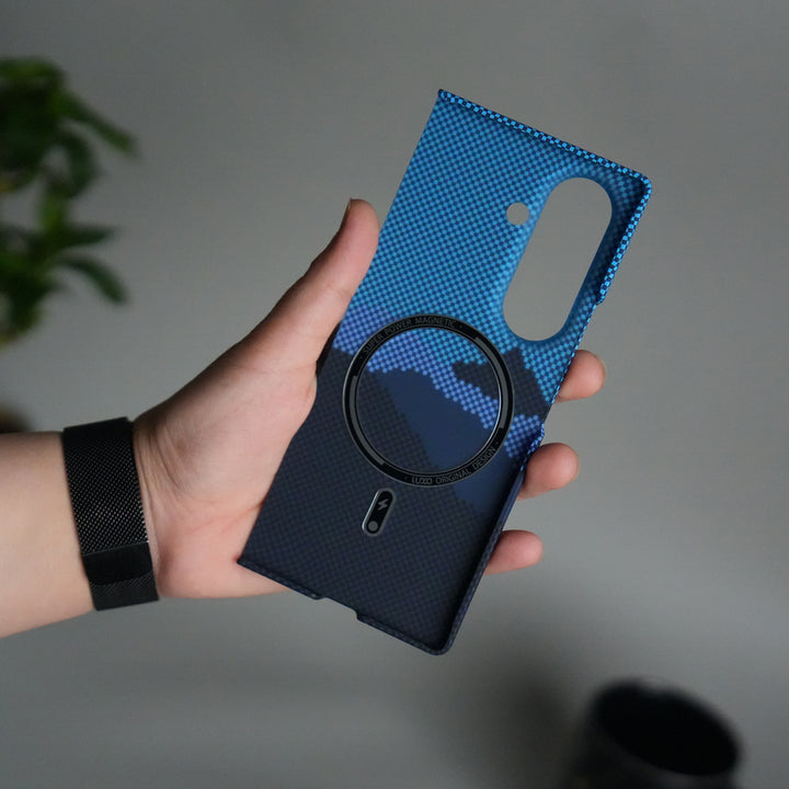 Samsung Galaxy Z Fold 7 Carbon Fiber Texture Case | Ultra Slim Hard Back Cover | Black Hill