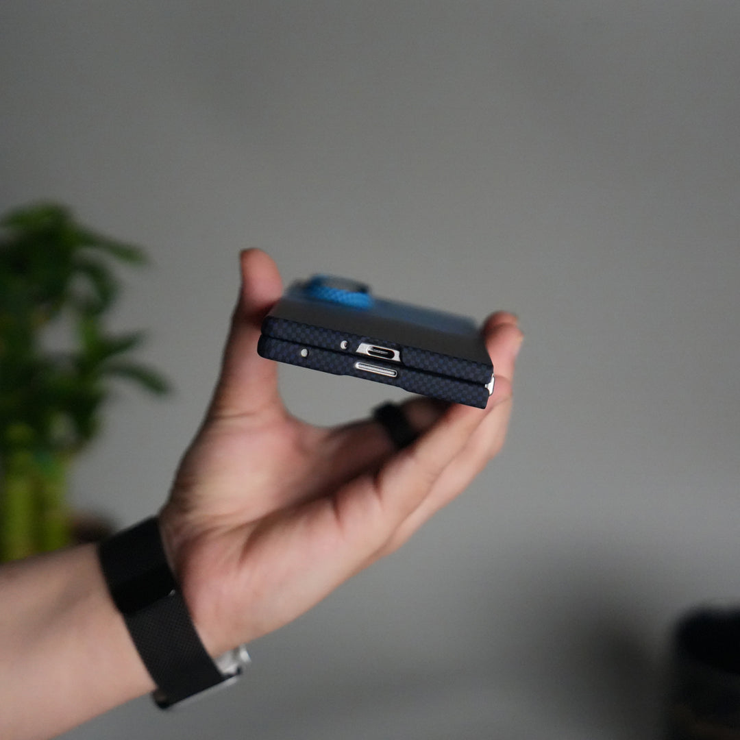 Samsung Galaxy Z Fold 7 Carbon Fiber Texture Case | Ultra Slim Hard Back Cover | Black Hill