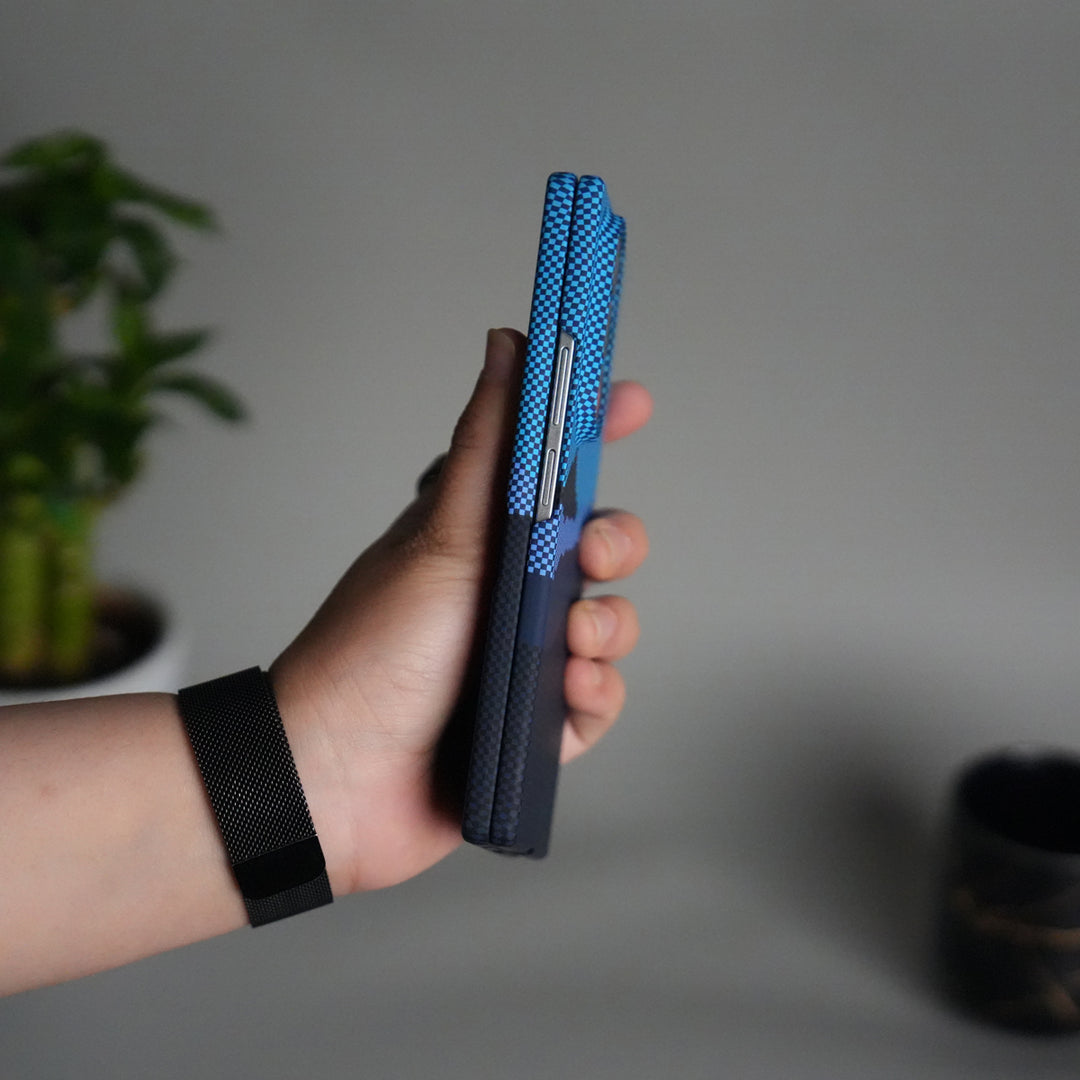 Samsung Galaxy Z Fold 7 Carbon Fiber Texture Case | Ultra Slim Hard Back Cover | Black Hill