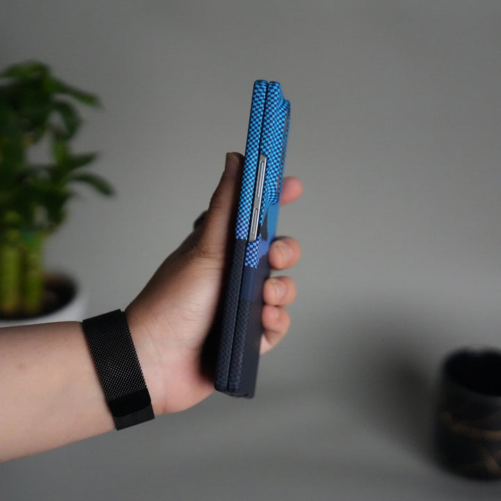 Samsung Galaxy Z Fold 7 Carbon Fiber Texture Case | Ultra Slim Hard Back Cover | Black Hill