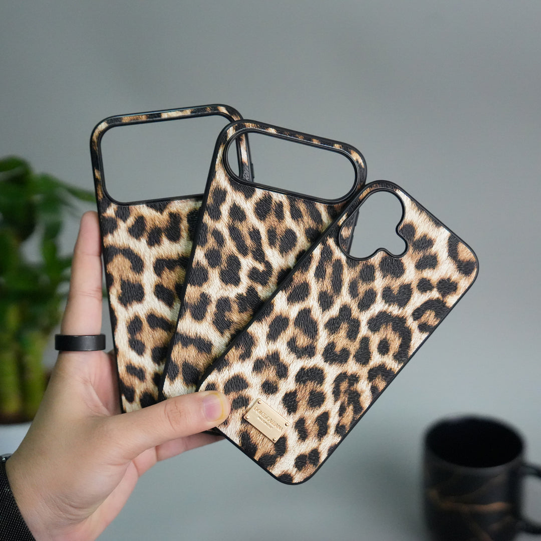 iPhone 17 Series Luxury DG Leopard Pattern Case Cover
