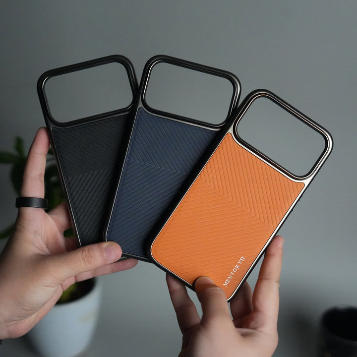 iPhone 17 Pro Premium Leather Texture MagSafe Back Cover | Slim Fit Luxury Protective Case