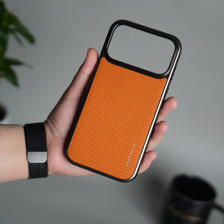 iPhone 17 Pro Premium Leather Texture MagSafe Back Cover | Slim Fit Luxury Protective Case