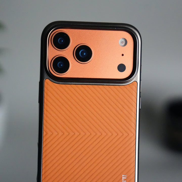 iPhone 17 Pro Premium Leather Texture MagSafe Back Cover | Slim Fit Luxury Protective Case