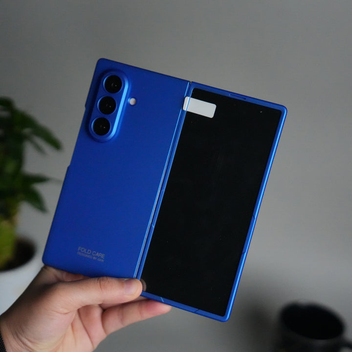 Galaxy Z Fold 7 Matte Hard Case with Front Glass Cover | Slim Shockproof Fold Care Edition