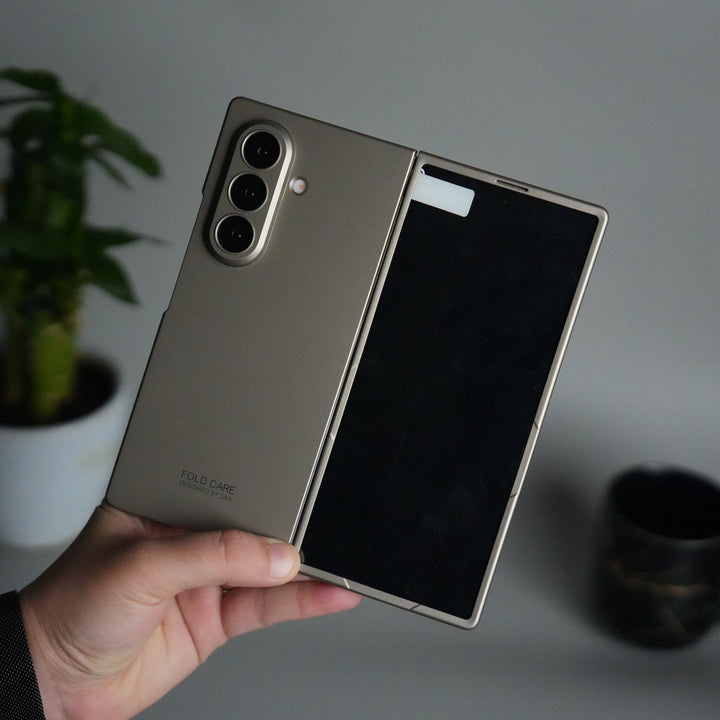 Galaxy Z Fold 7 Matte Hard Case with Front Glass Cover | Slim Shockproof Fold Care Edition